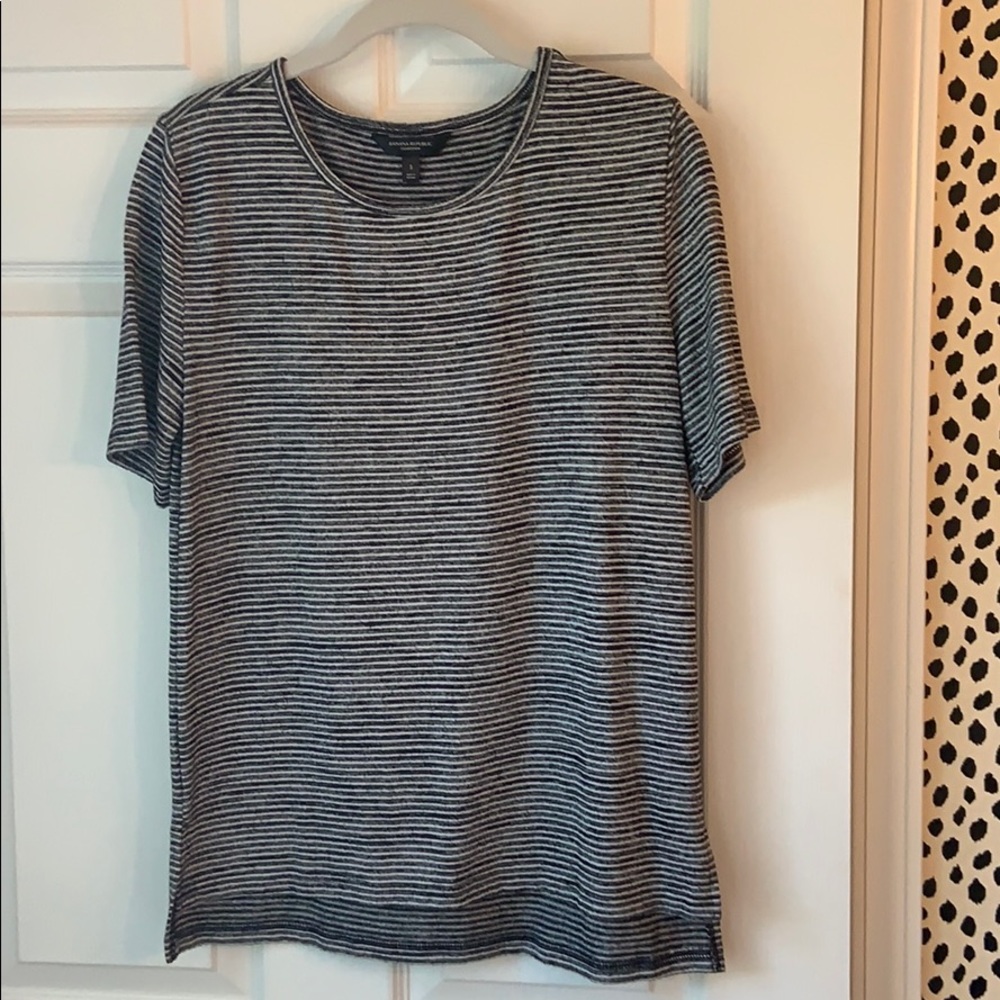 Banana Republic Luxespin Striped Tee Shirt